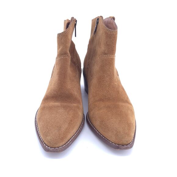 Madewell Hailie Bootie Equestian Brown Suede Western Cowgirl PointedToe 7 AA780 - Picture 3 of 9